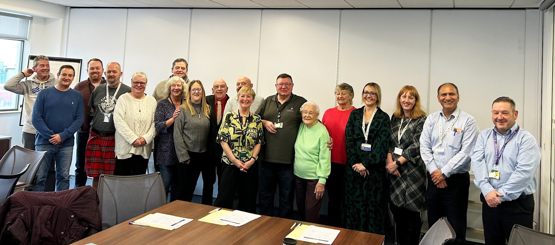 Member of Melin Homes' The Voices and NCH's Scrutiny Partnership at their meeting in Nexus House